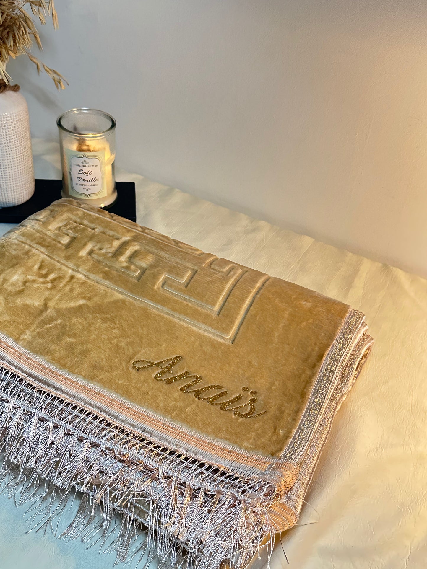Tapis épais personnalisé - Beige/champagne